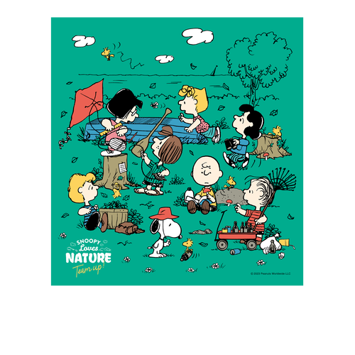 SNOOPY Loves NATURE | SLN Team up! 集合柄（Tシャツ） | MashRoom Cafe