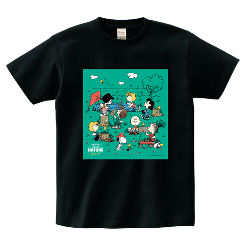 SNOOPY Loves NATURE SLN Team up! 集合柄（Tシャツ） Tシャツ【black