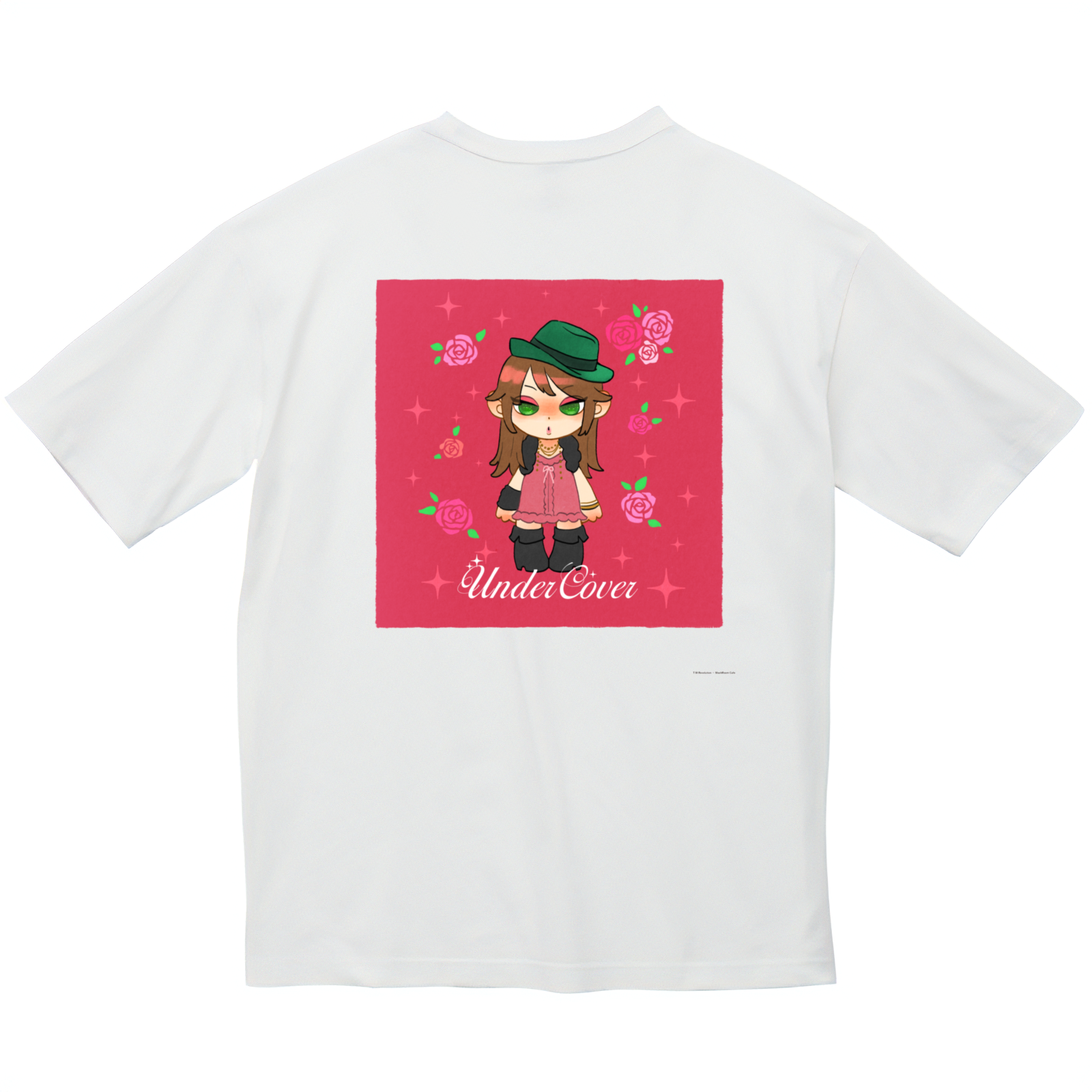 TMR企画用 Under Cover 貴子ちゃん ビッグシルエットTシャツ バックプリント【white】 | MashRoom Cafe